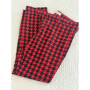 GAP Red Plaid‎ Pants Women Straight Leg Cropped Size Small